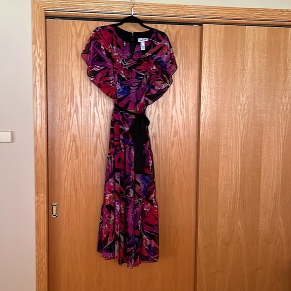 Joseph Ribkoff Tropical Chiffon Dress - Picture 2 of 14